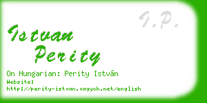 istvan perity business card
