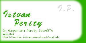 istvan perity business card